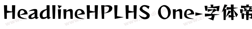 HeadlineHPLHS One字体转换